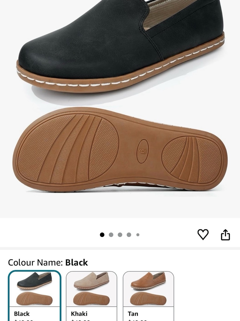 Black Slip-On Women's Loafers for Everyday Comfort - Picture 9 of 9